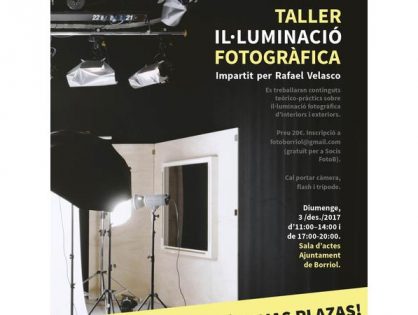 TALLER D'IL·LUMINACIÓ FOTOGRÀFICA PER A DIUMENGE