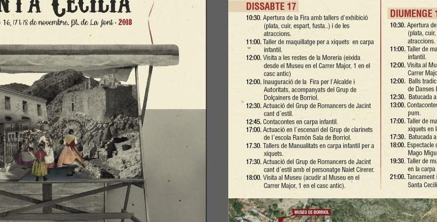 PROGRAMACIÓ DE LA FIRA TRADICIONAL DE SANTA CECÍLIA 2018