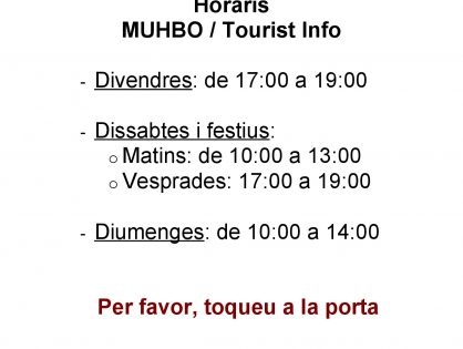 HORARIO DE LA TOURIST INFO