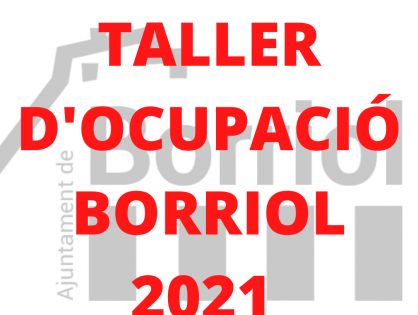 TALLER D'OCUPACIÓ BORRIOL 2021