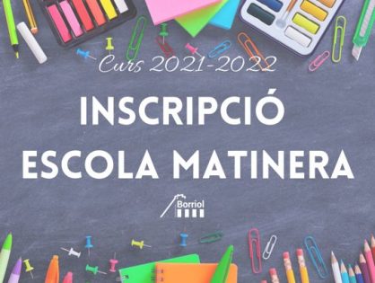SERVEI D'ESCOLA MATINERA CURS 2021/2022