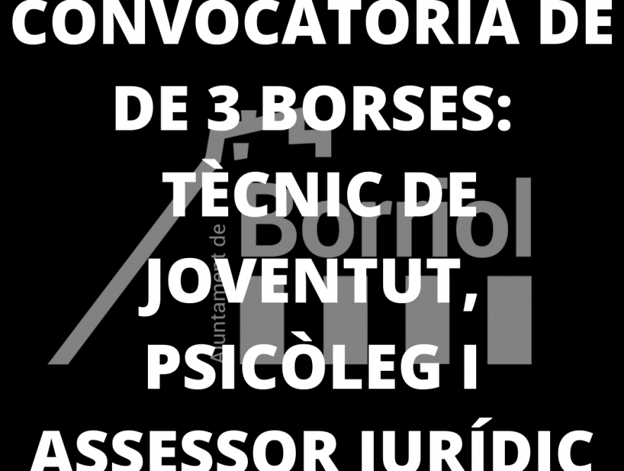 TRES PROCESOS SELECTIVOS: PSICÓLOGO, ASESOR JURÍDICO Y TÉCNICO DE JUVENTUD