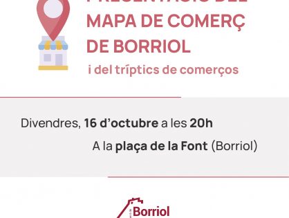 PRESENTACIÓN DEL MAPA DE COMERCIOS DE BORRIOL