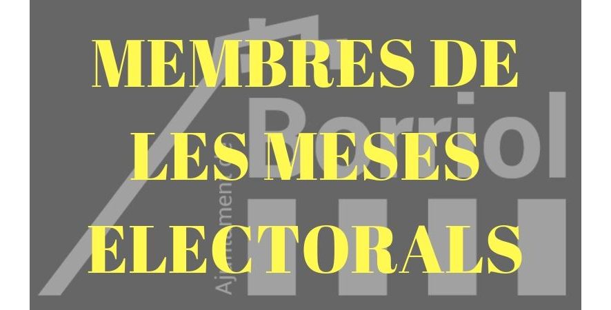 CONSULTA DEL LLISTAT DELS MEMBRES DE LES MESES ELECTORALS