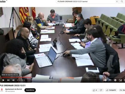 PLE ORDINARI DE 21 DE DESEMBRE EN YOUTUBE