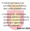 CONVOCATORIA DE LAS SUBVENCIONES POR CONCURRENCIA COMPETITIVA.- NÚCLEOS POBLACIONALES Y SOCIALES Y CULTURALES PARA El EJERCICIO 2024