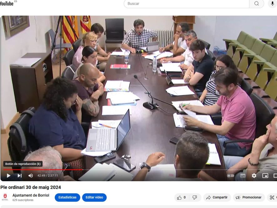 PLE ORDINARI DE 30 DE MAIG AL YOUTUBE