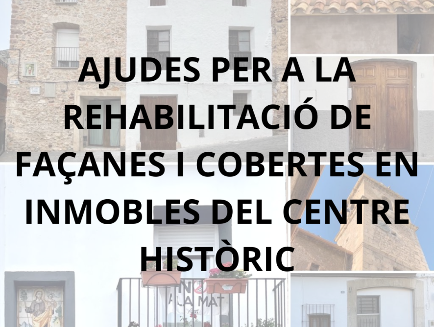 AJUDES PER A REHABILITAR LES CASES DEL CENTRE HISTÒRIC