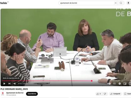 PLE ORDINARI DE 27 DE MARÇ AL YOUTUBE