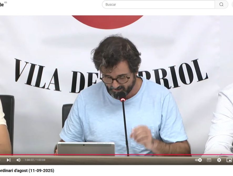 PLE ORDINARI D’11 DE SETEMBRE AL YOUTUBE (PLE ORDINARI D'AGOST)