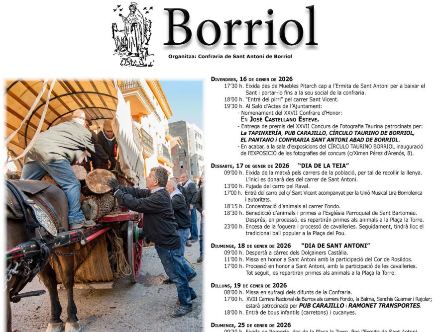 FESTIVITAT SANT ANTONI 2026